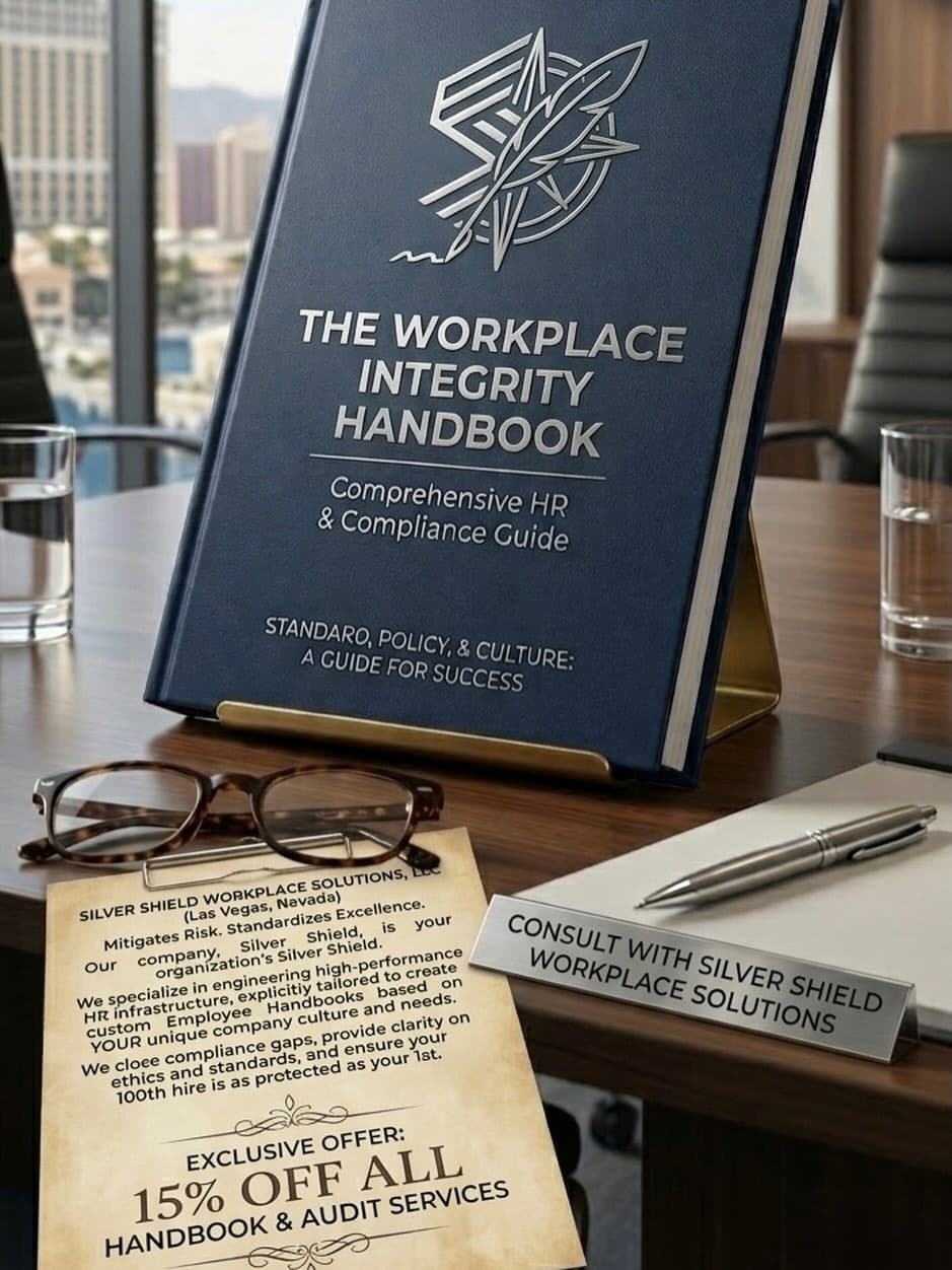 Silver Shield: employee handbook reminder post
